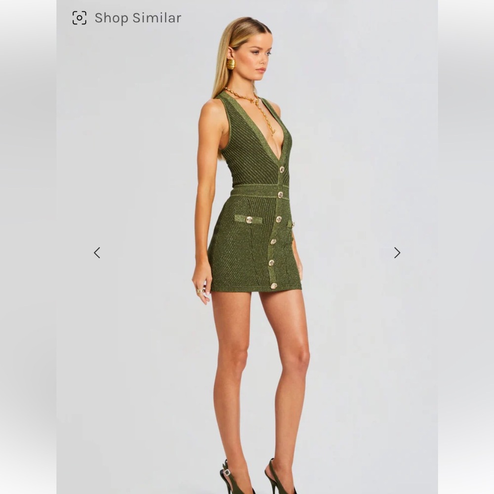 Retrofête Green Ellison Rob Knit Mini Dress - Picture 2 of 9